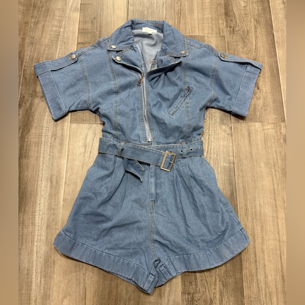 NWOT Denim Romper